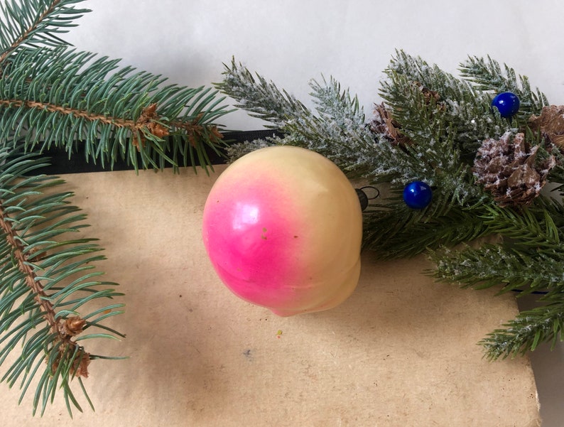 Christmas Glass Ornament Apple Christmas Ornament Soviet Vintage Vintage Christmas Christmas Tree 1960s Decorations Holiday Antique Xmas Ornaments Home Living Vadel Com
