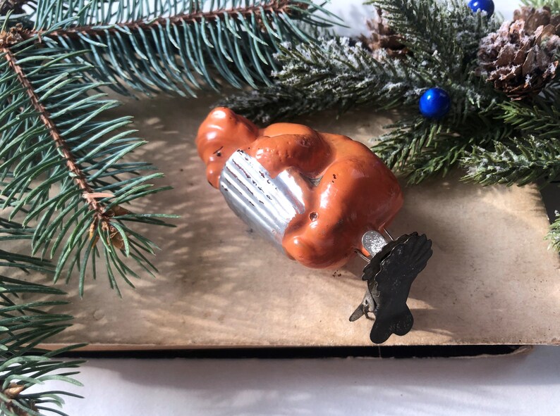 Christmas glass ornament,Bear,Christmas ornaments,Soviet vintage,vintage Christmas,Christmas tree 1950s,decorations Holiday,antique Xmas