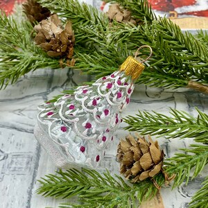 ヴィンテージガラス製犬オーナメント - 手作りクリスマス子犬