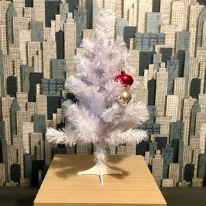 Aluminum Christmas tree 24&quot;, White Christmas tree, Handmade Xmas Decor, Aluminum Tinsel Christmas Tree, Christmas ornament 2022, Xmas tree