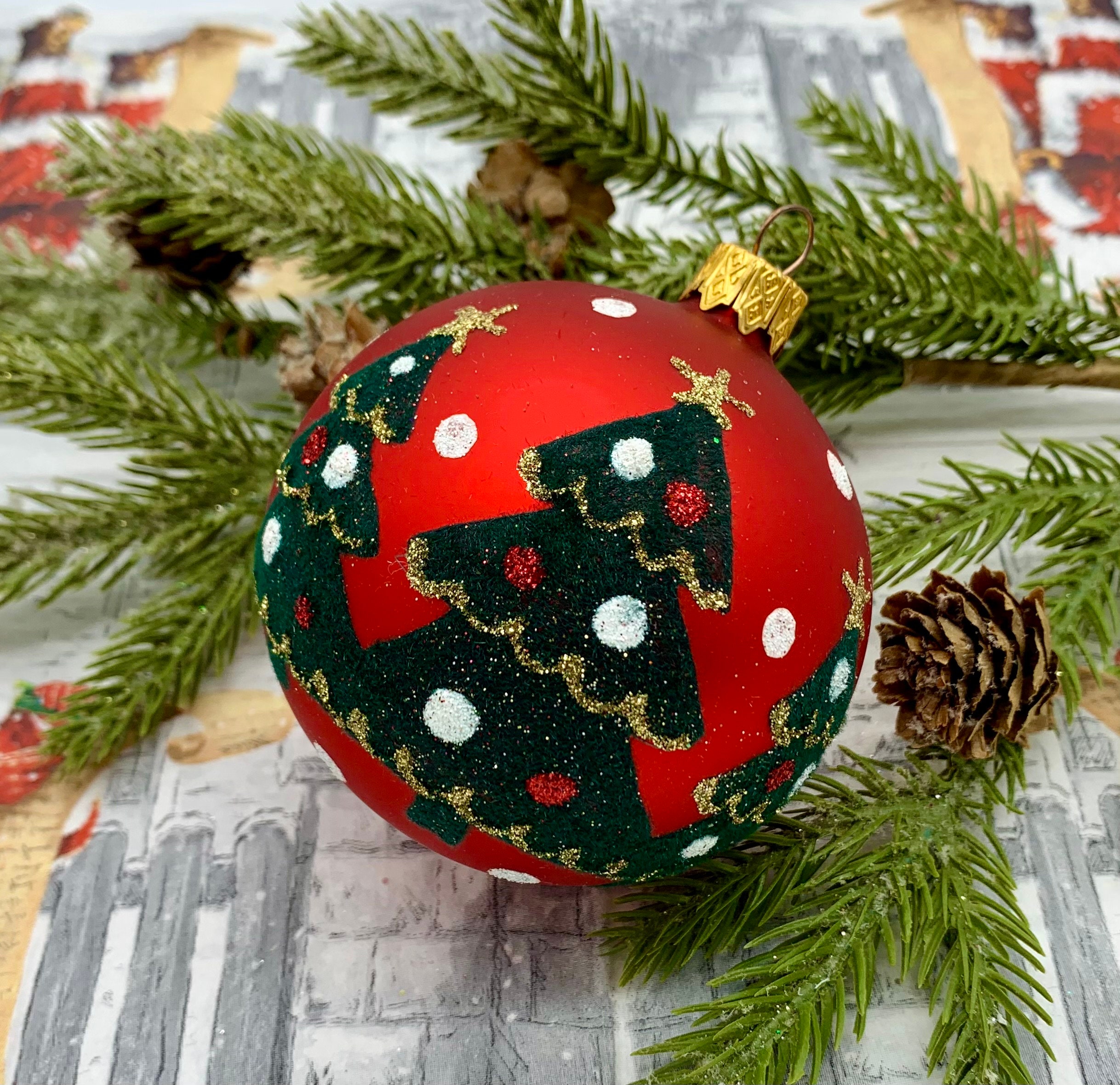 49x boules de Noël en verre dorées 6 cm avec pic doré - Décorations de Noël