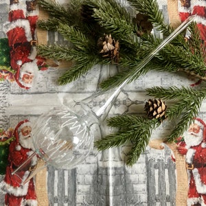White Christmas glass ornament, Christmas glass tree topper for aluminium christmas tree, Handmade glass ornaments, Chritmas topper 2024