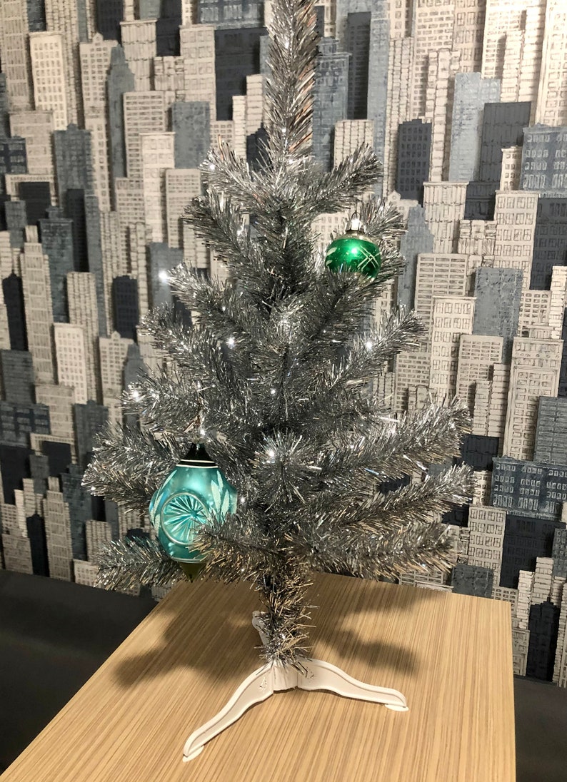 Aluminum Christmas Tree 24, Silver Christmas Tree, Handmade Xmas Decor