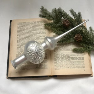 Christmas glass tree topper, christmas glass ornaments, vintage tree topper Christmas tree ornaments, antique christmas ornaments, Christmas