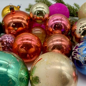Christmas ornament set 50 assorted vintage christmas glass balls chrismas tree decoration mercury glass tree christmas gift winter decor