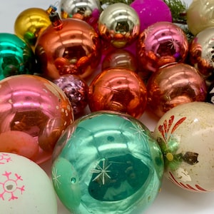 13-15 cm Christbaumschmuck Set 30 verschiedene Vintage Weihnachts Glaskugeln Christbaumschmuck Christbaumschmuck