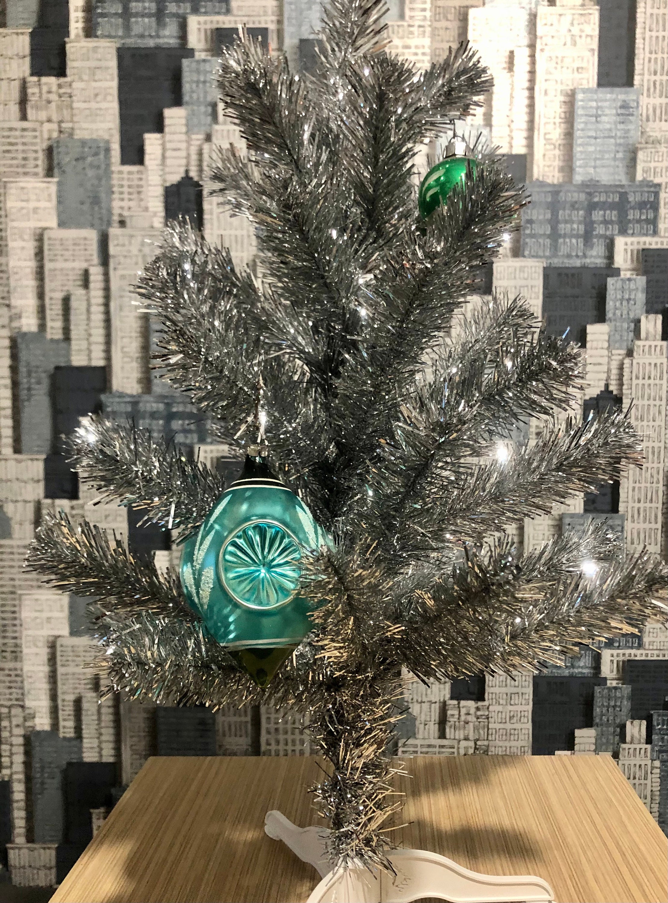 Aluminum Christmas Tree 24, Silver Christmas Tree, Handmade Xmas Decor