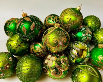 ヴィンテージガラスピラミッドクリスマスオーナメント、Rauch