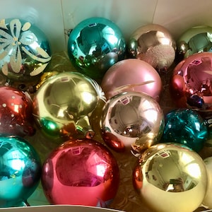 20 Glass christmas tree balls, Xmas Ornaments, Christmas glass ornament 2022, Vintage glass decoration, winter Holiday Ornaments, Xmas tree
