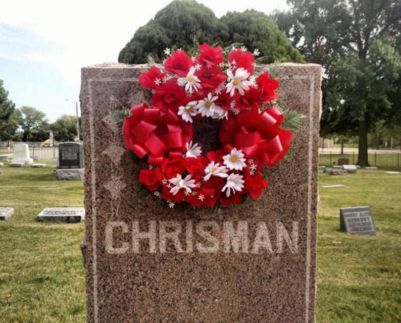 Headstone Flower Arrangement Anchor for Saddles and Wreaths Etsy