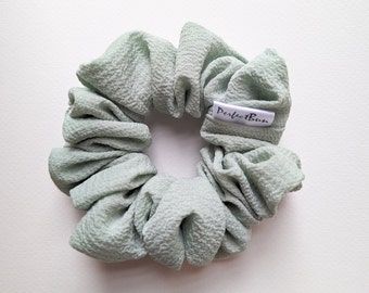 Light pastel green chouchou, summer scrunchie, hair elastic