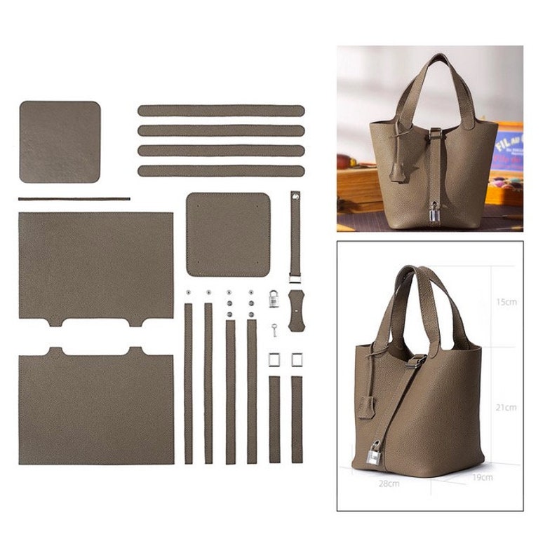 Leather Diy Bag Making Kit Bucket Bag Bottom Shaper Gray Etsy