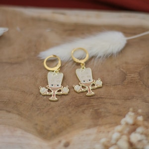 Disney Beauty and the Beast earrings - Lumière earrings - Disney earrings