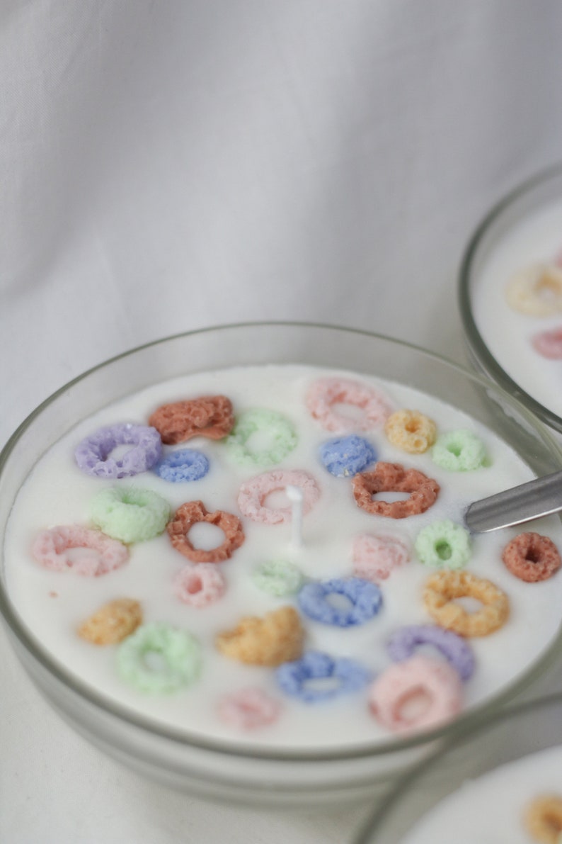 Candle Cereal Bowl Froot Loops Realistic Etsy