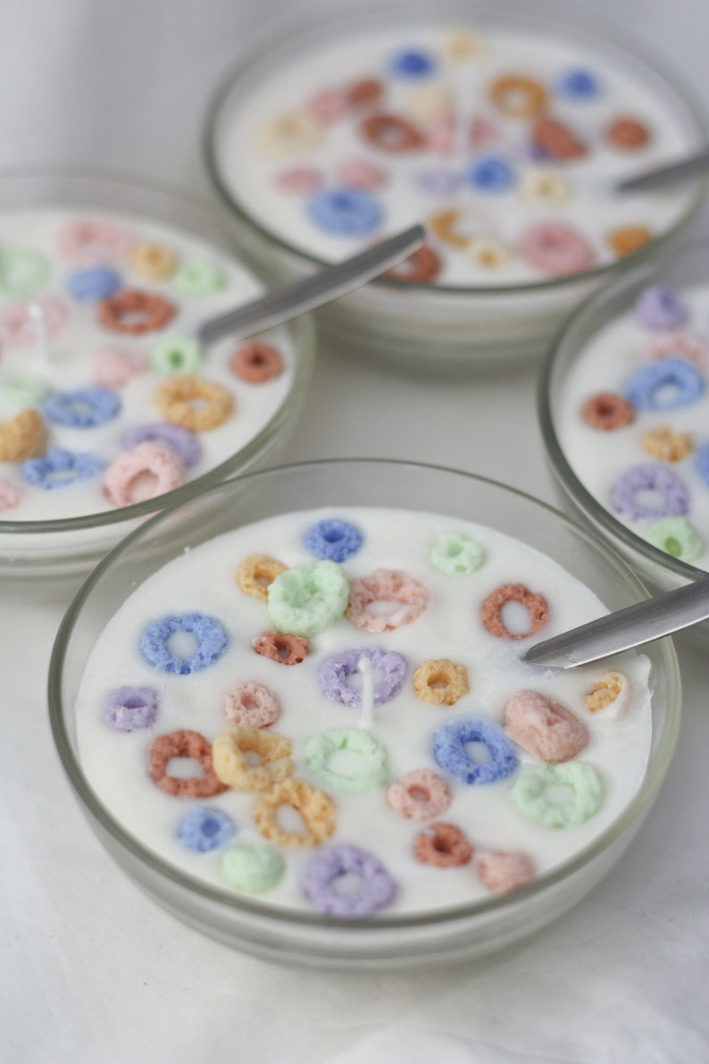 Candle Cereal Bowl Froot Loops Realistic Etsy
