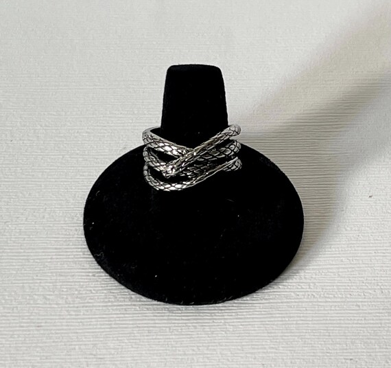 Snake ring, snake wrap ring, size 9 snake ring, snake jewelry, women's snake ring, men's snake ring, silver snake ring, biker jewelry, snake View 4