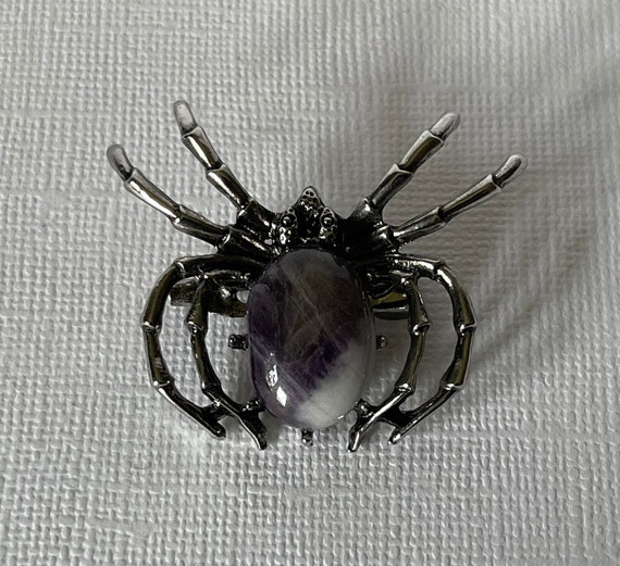 Amethyst spider brooch, tarantula brooch, wedding… - image 3