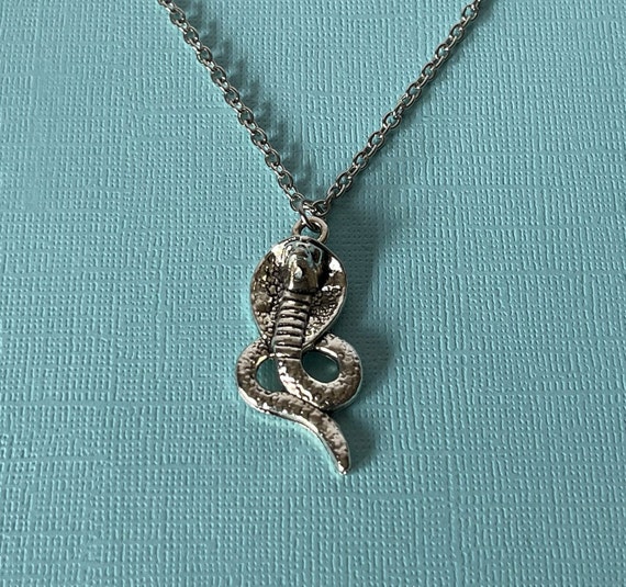 Snake necklace, 20" snake necklace, cobra necklac… - image 3