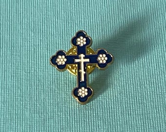 Cross brooch, religious jewelry, Christian Jewelry, silver cross pin, cross jewelry, religious gifts, rhinestone cross pin, cross tie tack