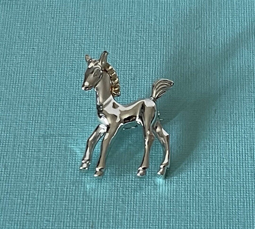 Vintage Horse Brooch Pony Brooch Silver Horse Pin Kentucky Etsy