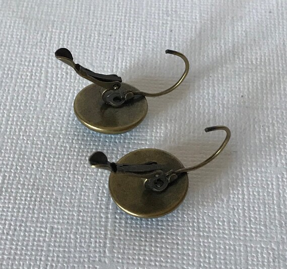 Vintage cat eye earrings, cat's eye earrings, glo… - image 7