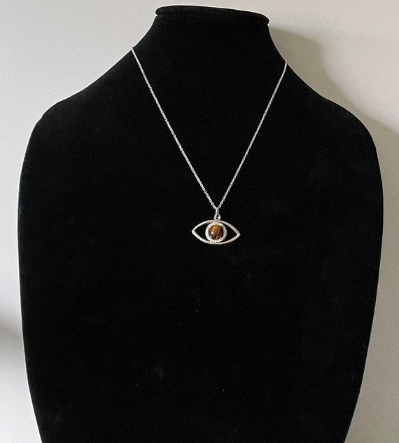 Eye necklace, Tiger's eye necklace, 20" eye neckl… - image 5