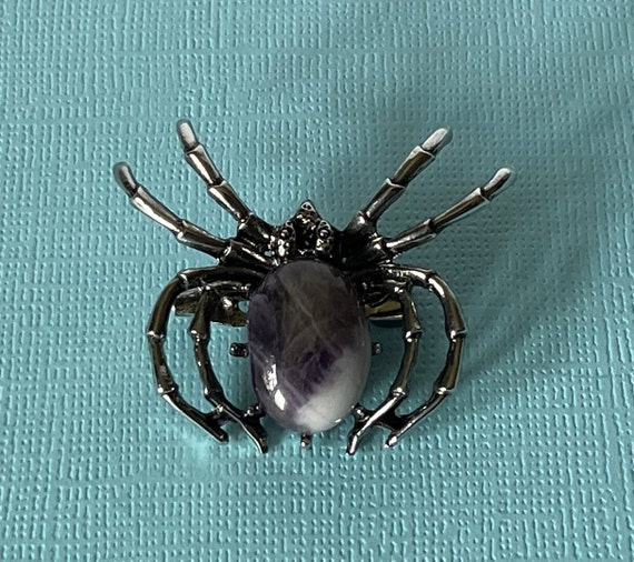 Amethyst spider brooch, tarantula brooch, wedding… - image 2