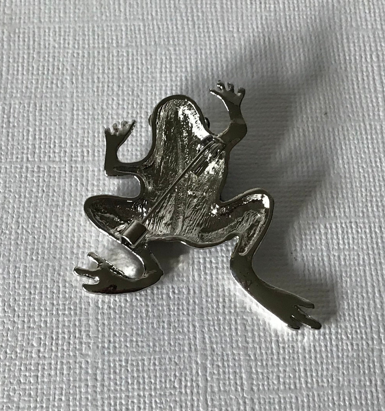 Purple Rhinestone Frog Brooch, Frog Pin, Purple Frog Pin, Toad Pin