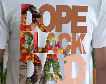 Dope Black Dad PNG – Afrocentric Black History Month Father’s Day Design