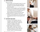 Wedding Photography Contract Template, Canva Editable (Digital Download)