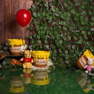 Winnie the Pooh Digital Background Photography Baby and cake smash backdrop