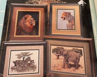 Endangered Threatened Wildlife Series II Counted Cross Stitch PATTERN ONLY Vanessa Steele Nature Animals Elephant Fox Falcon Ferret Leopard