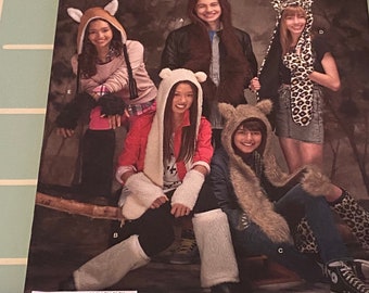 Animal Hat, Leg Warmers & Hand Warmers-Simplicity #1795