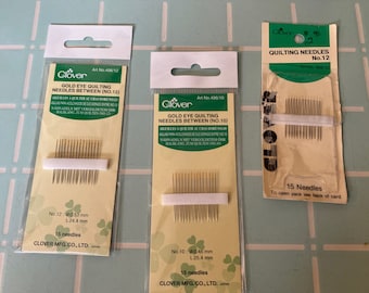 Clover Gold Eye Needles Between- Sizes 10 and 12