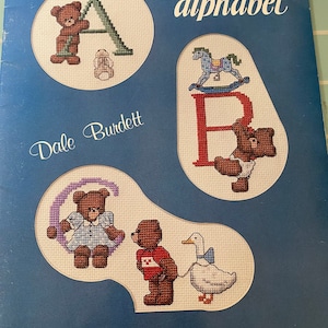 Various Patterns from Dale Burdett’s Teddy Series: Pitiful Pals/Teddy’s Alphabet Counted Cross Stitch Books/A Teddy Bear Christmas
