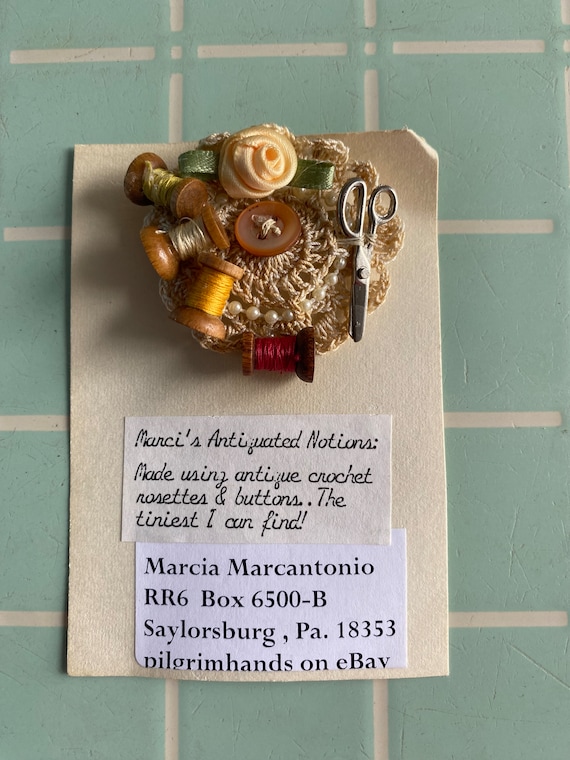 Vintage Sewer’s Notions Pin by Marci’s Antiquated Notions