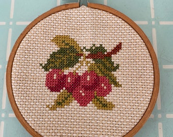Fruit & Vegetable Finished Framed Counted Cross Stitch