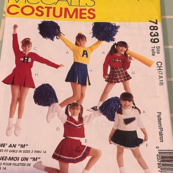 Various Misses and Children’s Cheerleading/Majorette/Ice Skating Costume Patterns- Simplicity & McCall’s