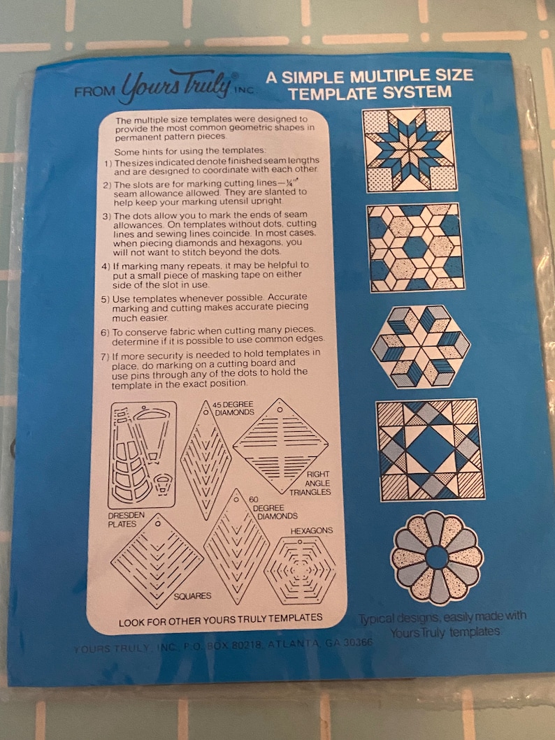 Quilters Templates Circles or Hexagon Etsy Quilters Templates Circles or Hexagon Etsy