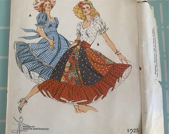 Vintage Square Dance Dress Pattern- Kwik Sew #913