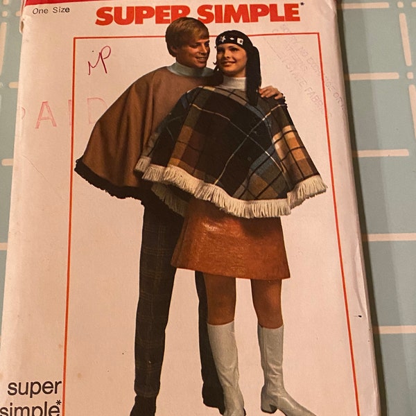 Various Vintage & Modern Poncho Patterns- Simplicity and McCall’s