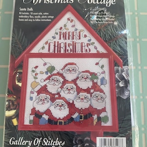 Santa Dolls Counted Cross Stitch Kit by Bucilla