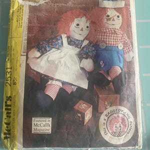 Various Raggedy Ann & Andy Doll Patterns- McCall’s Crafts and Costumes