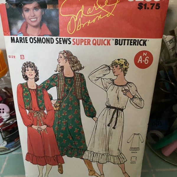 Various Marie Osmond Dress, Vests, & Skirt Patterns by Butterick