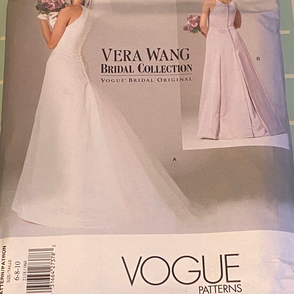 Vera Wang Bridal Collection Gown Pattern by Vogue #2118