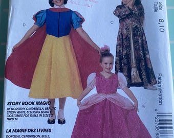 Various Children’s Disney Princesses Dress Costume Pattern- Simplicity & McCall’s