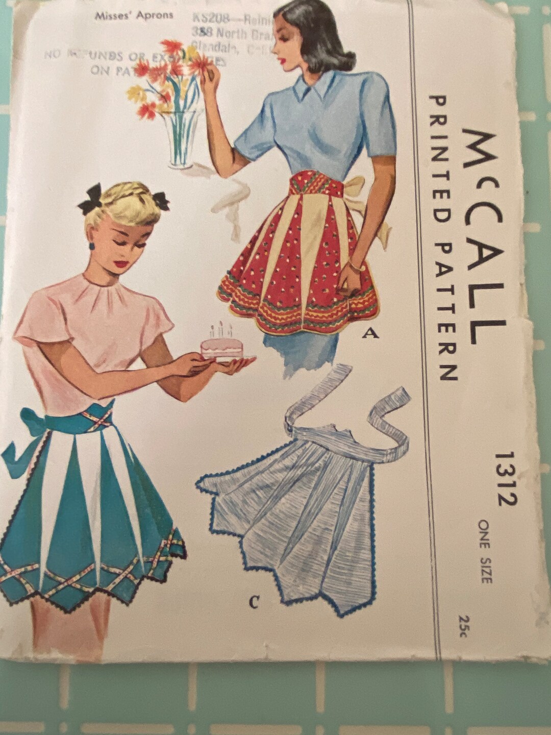 Various Vintage Apron Patterns by Advance Mccalls Simplicity Vogue