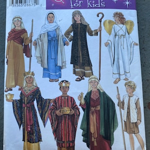 Nativity Costume Patterns for Adult-Teen-Boy & Girl- Simplicity #4795 and 4797