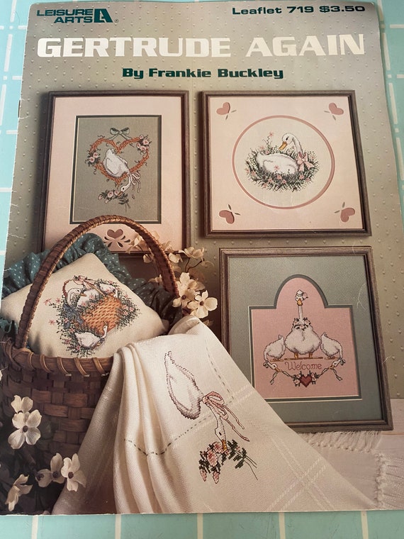 Gertrude & Friends and Gertrude Again Counted Cross Stitch Pattern Books 