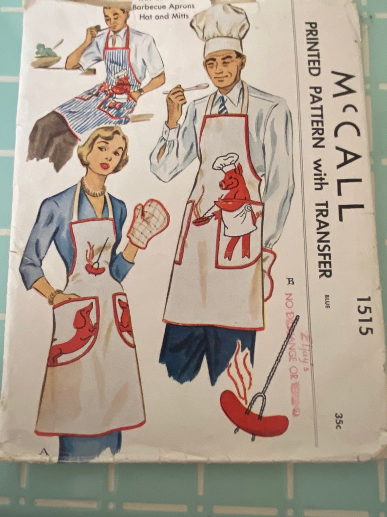 Various Vintage Apron Patterns by Advance Mccalls Simplicity Vogue